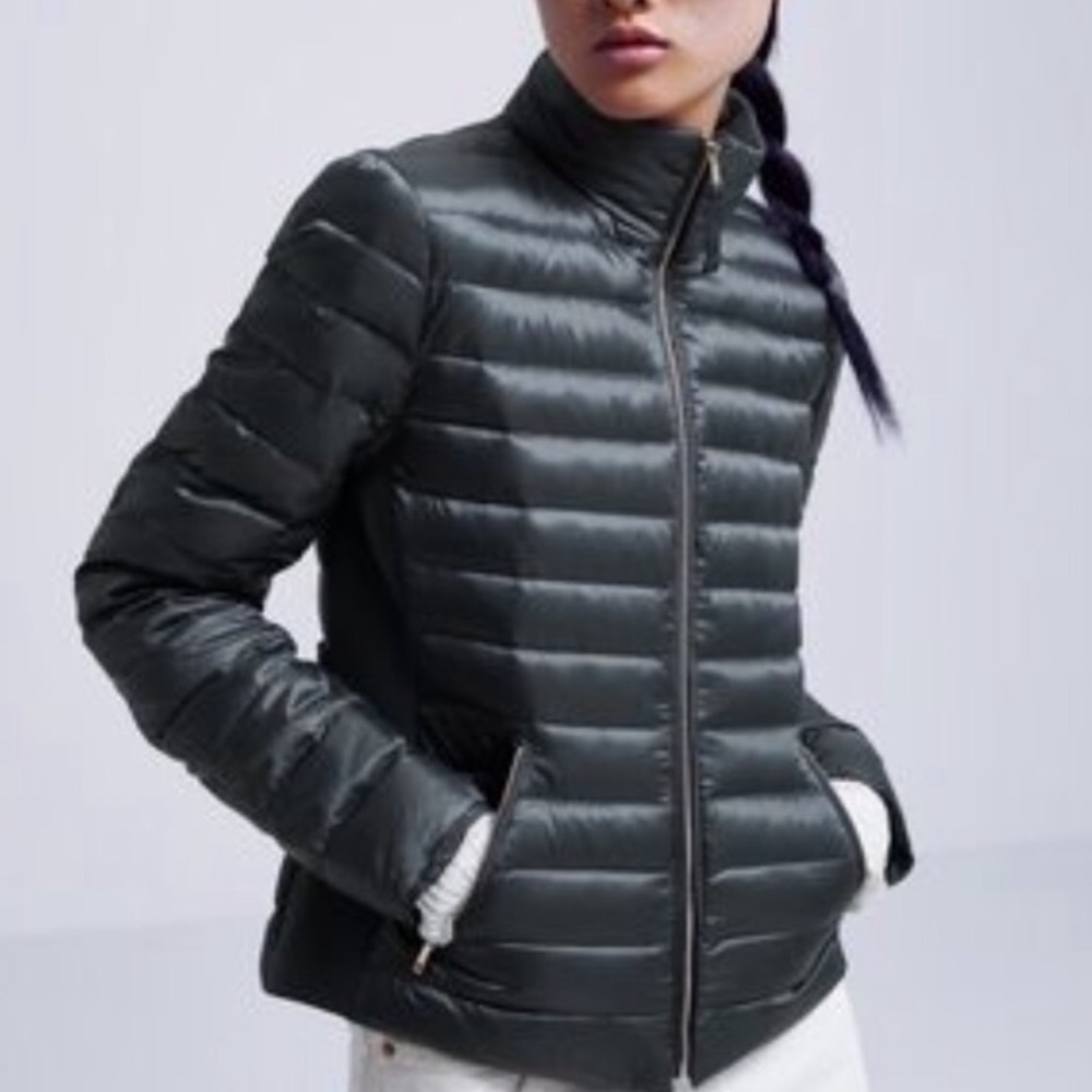 ZARA Black Packable Puffer Jacket